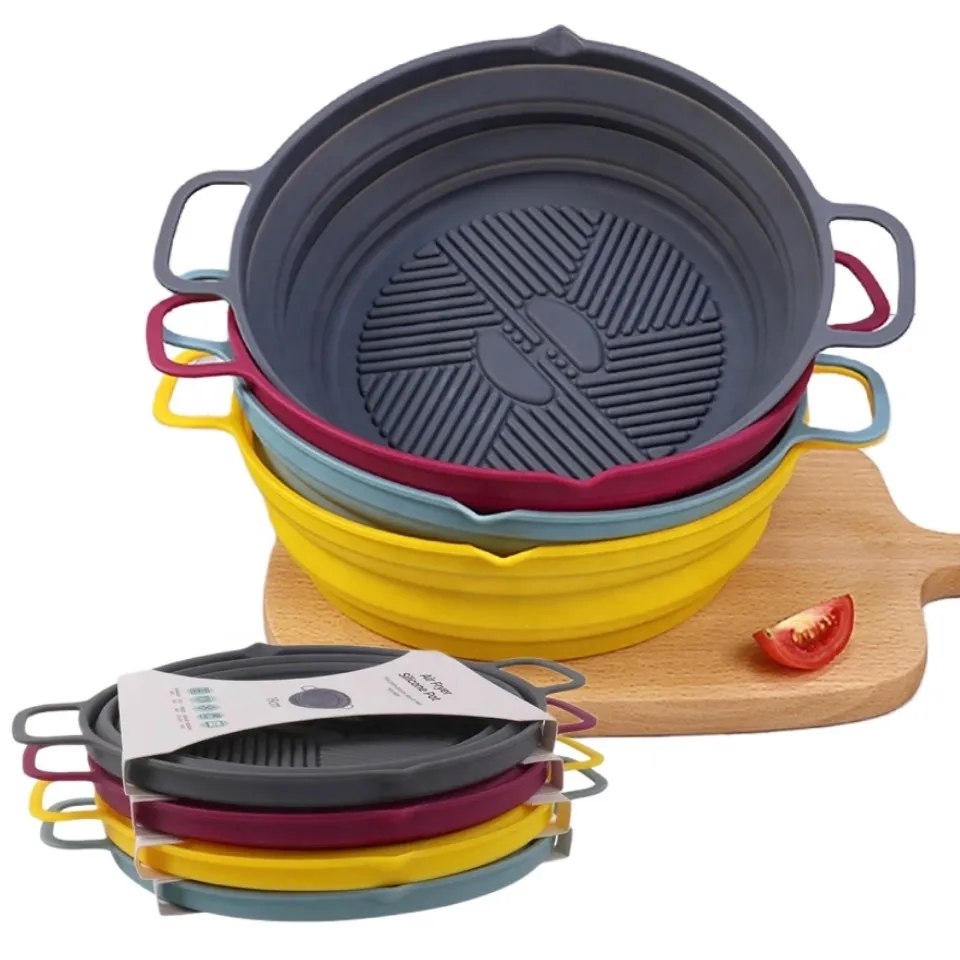 오븐 몰드 실리콘 베이킹 팬 에어 프라이어 Morden 스타일 라이닝 재사용 가능한 실리콘 지속 가능한 실리콘 냄비